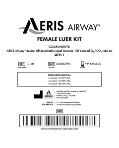 AERIS AirwayTM Male - Female Luer Kit *
